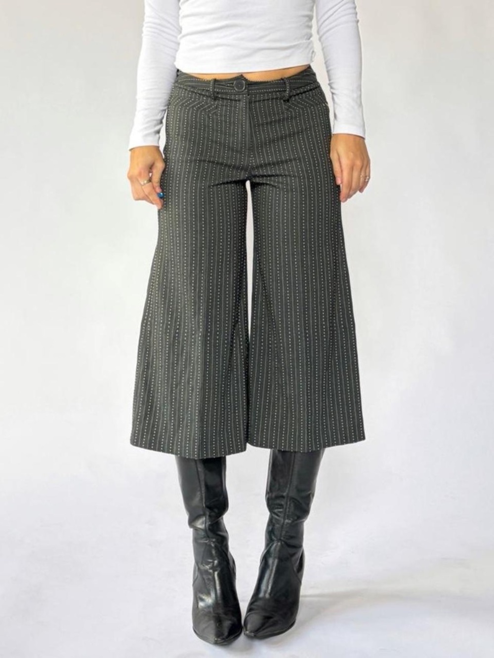 Guacho Capri Trousers Stripes Larry Levine 4